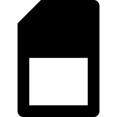 Sim Vector Solid Icon
