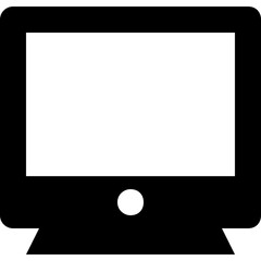 Monitor Vector Solid Icon