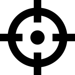 Obraz premium User Target Glyph Vector Icon