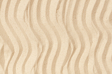 wavy pattern on the sand in summer