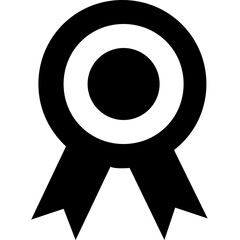 Badge Glyph Vector Icon