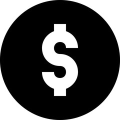 Dollar Glyph Vector Icon