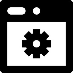 Web Development Glyph Vector Icon 