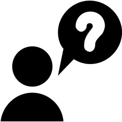 Help Glyph Vector Icon