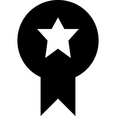 Fototapeta premium Badge Glyph Vector Icon