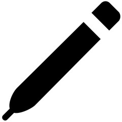 Pencil Glyph Vector Icon 