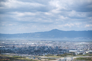 Fototapeta na wymiar 三上山頂上からの眺め, 滋賀県野洲市