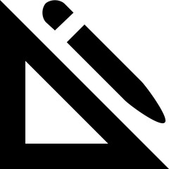 Degree Square Glyph Vector Icon
