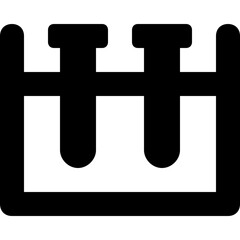 Fototapeta premium Test Tubes Glyph Vector Icon