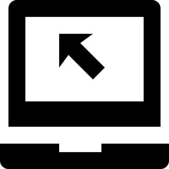 Laptop Glyph Vector Icon