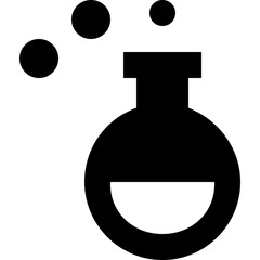 Flask Glyph Glyph Vector Icon