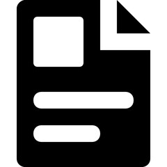 Document Glyph Glyph Vector Icon
