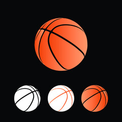 Fototapeta premium Basketball isolated on a black background