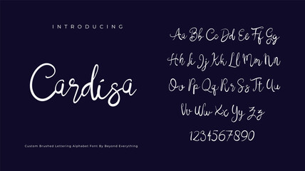 Elegant alphabet letters font and number. Classic Lettering Minimal Fashion Designs