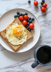Rich breakfast on the table