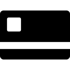 Credit Card Glyph Vector Icon