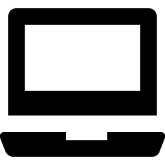 Laptop Glyph Vector Icon
