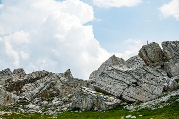 mountain landscape with clouds