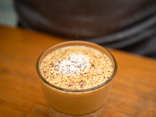 coffee with milk, cappuccino, cream