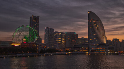 Yokohama skyline, beautiful night view