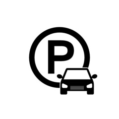 Parking icon isolated on white background