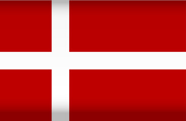 Fototapeta premium Vector flag of Denmark. Color symbol isolated