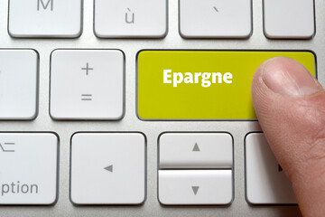 Touche clavier ordinateur epargne
