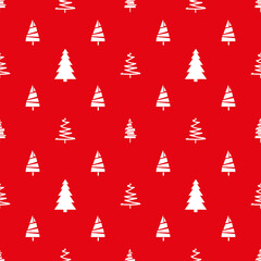Seamless pattern with christmas trees. Abstract geometric wallpaper. Geometric art. Christmas trees. Print for textiles, fabrics, polygraphy, posters, t-shirts. Greeting cards. Bright texture