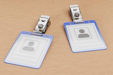 Realistic 3D Render of Name Badges