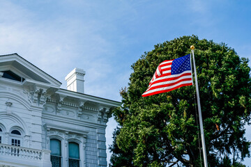 Fototapeta premium flag in front of flag