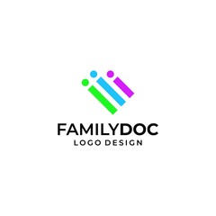 Clean and unique logo about family and document or writing summary.
EPS10, Vector.