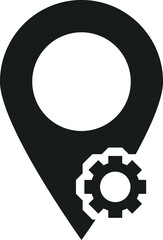 Pin icon template color editable. Gps pointer mark. Location map symbol vector sign isolated on white background illustration.