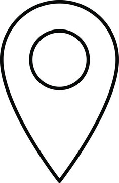 Pin icon template color editable. Gps pointer mark. Location map symbol vector sign isolated on white background illustration.