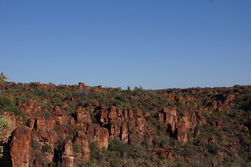 Waterberg plateau park. Reserve for endangered species. Landscape.