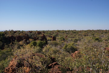 Waterberg plateau park. Reserve for endangered species. Landscape.
