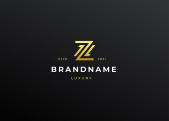Premium luxury letter initial Z logo design vector illustrations
