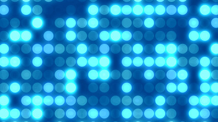 Dot  white blue pattern screen led light gradient texture background. Abstract  technology big data digital background. 3d rendering.