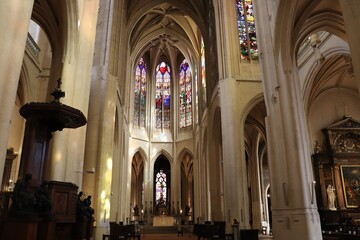 L'église catholique Saint Gervais Saint Protais, construite au 15ème siècle, ville de Paris, France