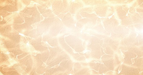 Composition of clear water, sand, glowing light and copy space
