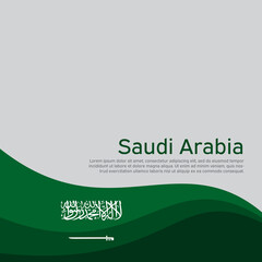 Abstract waving saudi arabia flag. Creative background for the design of patriotic holiday cards. National poster. Cover, banner in national colors of saudi arabia. Vector illustration