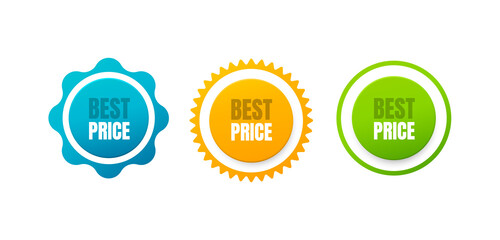 Best Price Red Badge Isolated on white background. Best Price Tag. Vector illustration