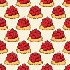 Apples pixel art pattern. Pattern pixel art. Pattern fruit. Pixel apple Seamless Pattern, background.