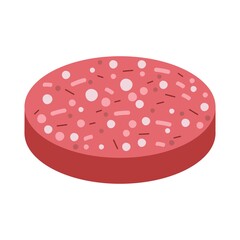 Bologna sausage icon. Bologna or Boiled Sausage icon. Meat Product Vector Illustration.