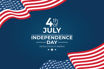 Happy Fourth of July USA Independence Day background. Vector illustration