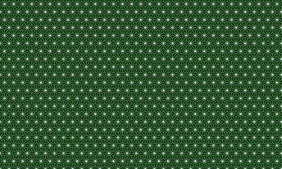Japanese traditional pattern hemp-leaf green