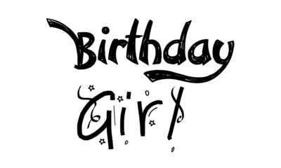 Happy Birthday, Typography for print or use as poster, card, flyer or T Shirt