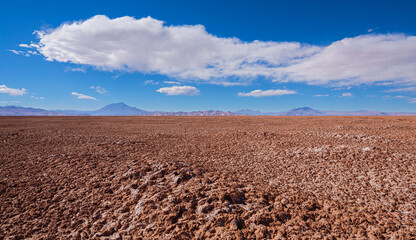 The barren and desolate salt flat Salar de Arizaro in northwest Argentina
