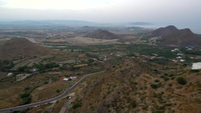 Aeria drone view in beautiful spanish village. Spain. 4k Video