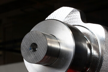 New engine crankshaft. Spare part.