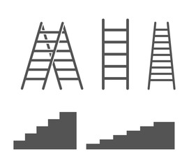 ladder stairs icon set - 436645389